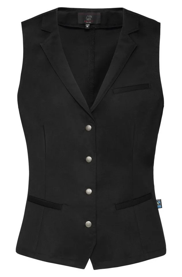 GREIFF GREIFF Anzugweste Greiff GASTRO MODA Damen Kellner-Weste Revers Regular Fit Schwarz, Schwarz, – Produktbild 1 von 2