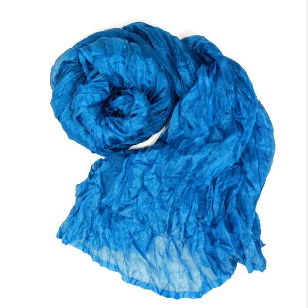 Schönes aus Indochina Schönes aus Indochina Seidenschal Crinkle azurblau – Produktbild 1 von 1