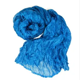 Schönes aus Indochina Schönes aus Indochina Seidenschal Crinkle azurblau – Produktbild 1 von 1
