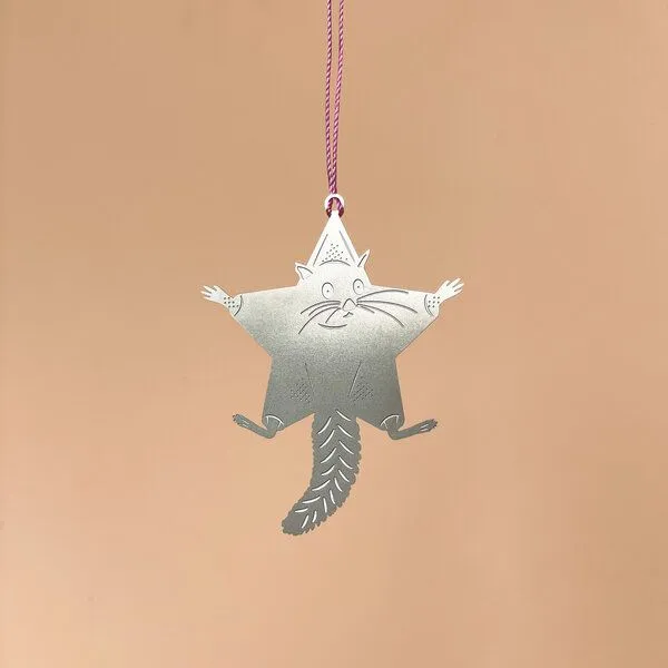 another studio another studio PARTY ANIMAL - Design Weihnachtsdekoration aus Edelstahl, Flughörnchen, – Produktbild 1 von 4