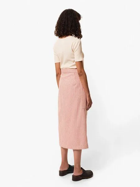 Nudie Jeans Nudie Jeans Irma Striped Skirt, Red/white (rot/weiss), – Produktbild 3 von 4