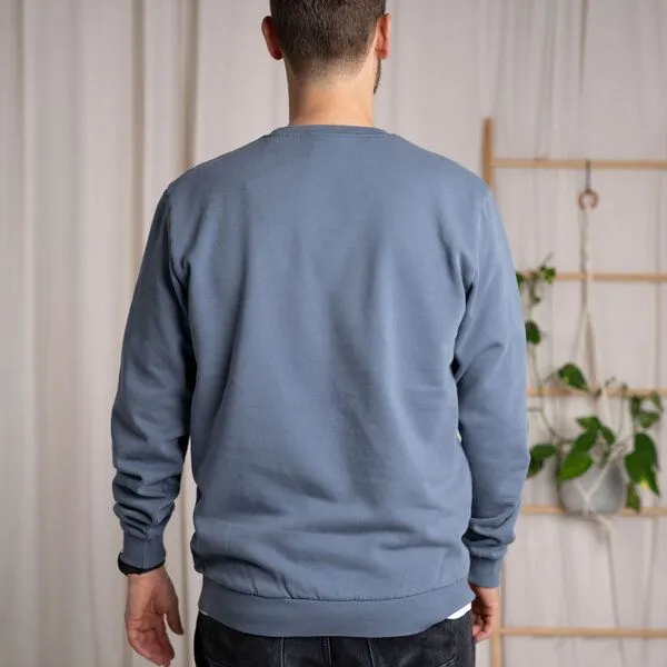 Vresh Clothing Vresh Clothing Vritz - Sweater aus Biobaumwolle, Rauchblau, – Produktbild 3 von 4