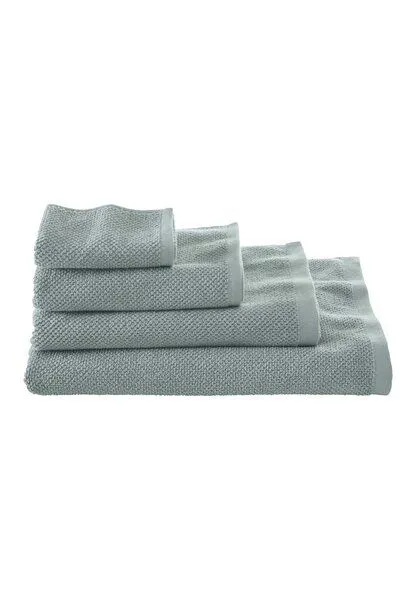 hessnatur hessnatur Frottier-Handtuch mit Reiskornstruktur aus reiner Bio-Baumwolle, Salbei, – Produktbild 4 von 4