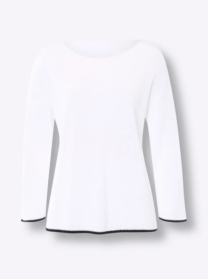 heine Strickpullover weiß, Weiß, – Produktbild 1 von 2