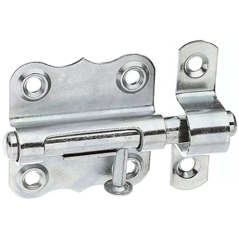 Alberts ALBERTS Grendelriegel, mit Knopf, ohne Feder, mit Schlaufe, dips., LxB47x46mm – Produktbild 1 von 1