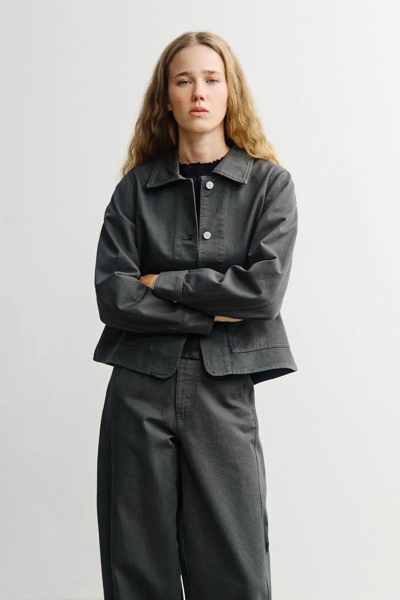 Rotholz Rotholz Damen vegan Kurze Jacke Grau, Grau, – Produktbild 2 von 2