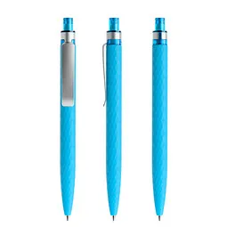 prodir prodir® Druckkugelschreiber QS01 Soft Touch PRS Push, blaue Mine, cyanblau – Produktbild 1 von 1