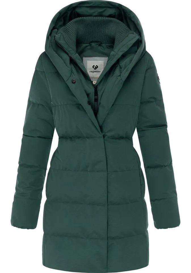 ragwear ragwear Steppmantel Niani YOUMODO Warmer Wintermantel mit hohem Kragen und Kapuze, Grün, – Produktbild 2 von 4