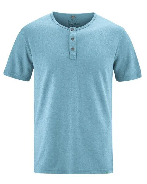 HempAge HempAge Herren Henley Hanf Vegan, Wave, – Produktbild 1 von 2