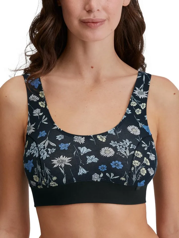 CALIDA CALIDA Bustier Elastic Trend Baumwollmix, Single Jersey Qualität, elastisch, bequem, sportlich, Schwarz, – Produktbild 4 von 5