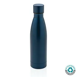 XD Collection RCS recycelte Stainless Steel Solid Vakuum-Flasche, blau – Produktbild 1 von 1