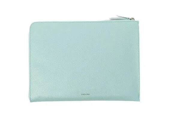 GREVIRO GREVIRO Laptop & Device Tasche aus Kaktusleder (vegan) - für MacBook, iPad, Surface, Galaxy & HP EliteBook bis 14", Skyblue (hellblau), – Produktbild 1 von 4