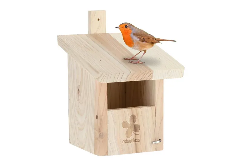 RELAXDAYS RELAXDAYS Nistkasten Holz Nistkasten für Halbhöhlenbrüter, Braun, – Produktbild 1 von 5