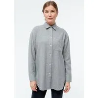 Givn Berlin Givn Berlin Hemdbluse GBELIDA in langer Passform, Mid grey, – Produktbild 2 von 2
