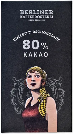 Berliner Kaffeerösterei Berliner Kaffeerösterei - Tafel - ClassicLine "Edelbitter" 80% 45 g – Produktbild 1 von 1