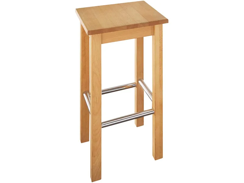 Barhocker "Paul" 35 x 35 x 70 cm, Buche natur, – Produktbild 1 von 1