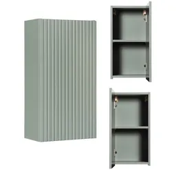 Lomadox Hängeschrank NEWPORT-56-GREEN Wandschrank Badschrank, Schilfgrün, gerillte Front, ca. 30/57/19cm – Produktbild 1 von 1