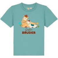 watabout kids watabout.kids T-Shirt Kinder Lama Großer Bruder, Teal monstera, – Produktbild 1 von 1