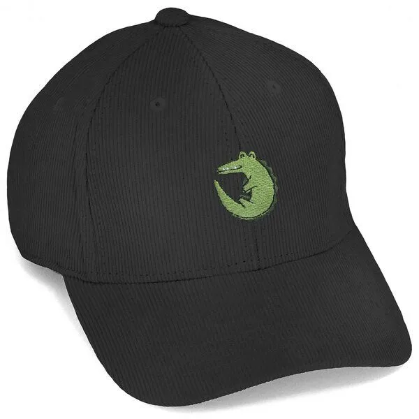 LIGARTI Bestickte Cord Cap – Ali das Krokodil – LIGARTI Tiermanufaktur, Schwarz, – Produktbild 1 von 4