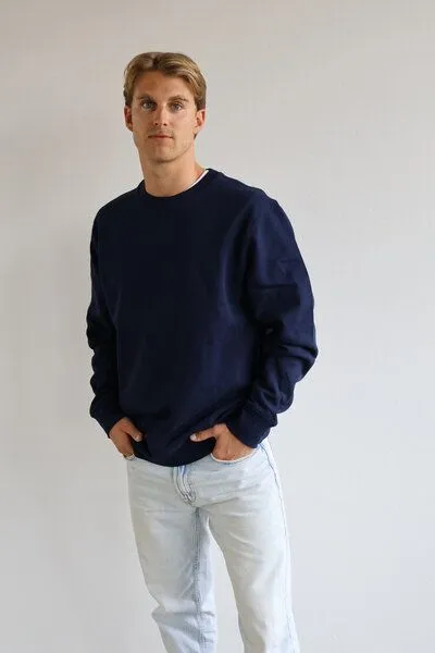 Kultgut Kultgut ProEarth Kollektion- Biofair hergestellt- Hochwertiger Sweaterpullover - For all day, Nightblue(dunkelblau), – Produktbild 2 von 4