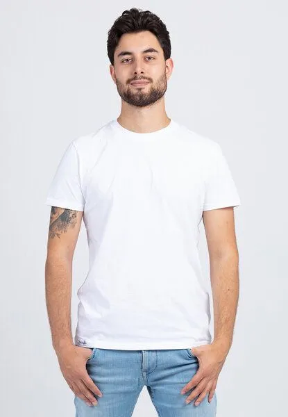 Lexi&Bö Lexi&Bö Herren Basic T-Shirt, Weiss, – Produktbild 2 von 3