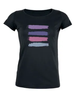 Human Family Human Family Damen Bio T-Shirt "Desires - Stripes" in weiss und schwarz – Produktbild 1 von 1