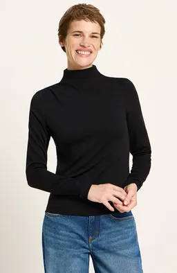 LANIUS Lanius Damen vegan Pullover Rollkragenpullover Schwarz – Produktbild 1 von 1