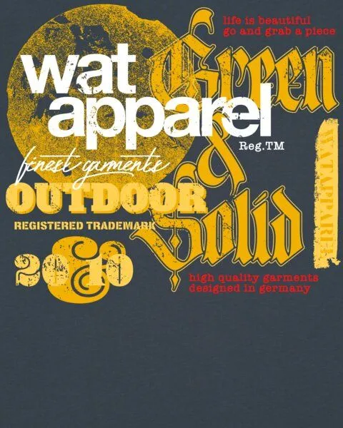 watapparel watapparel T-Shirt Unisex LIMITED EDITION LOGO PRINT 02, India ink grey, – Produktbild 3 von 4