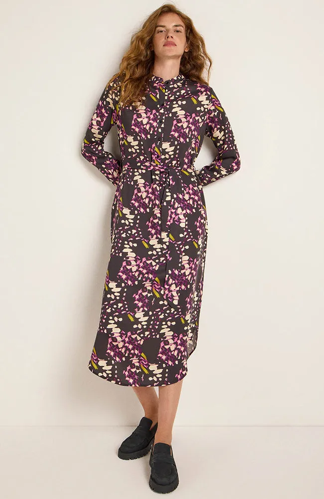 LANIUS Lanius Damen vegan Midikleid Print Lila & Dunkelbraun, Violett, – Produktbild 1 von 1
