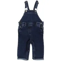 Walkiddy Jeans-Strampler Baby Bio-Baumwolle Dunkelblau – Latzhose von Walkiddy, mitwachsend, weich gefüttert – nachhaltige, hautfreundliche & langlebige Qualität von Walkiddy – Produktbild 1 von 1