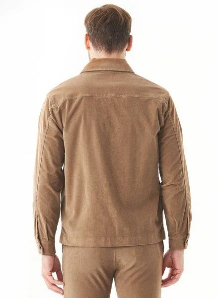 ORGANICATION ORGANICATION Full Zip Cord Overshirt aus Bio-Baumwolle, Braun(camel), – Produktbild 4 von 4