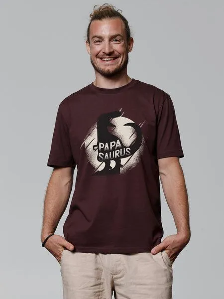 watapparel watapparel T-Shirt Unisex Papasaurus, Red brown, – Produktbild 2 von 4