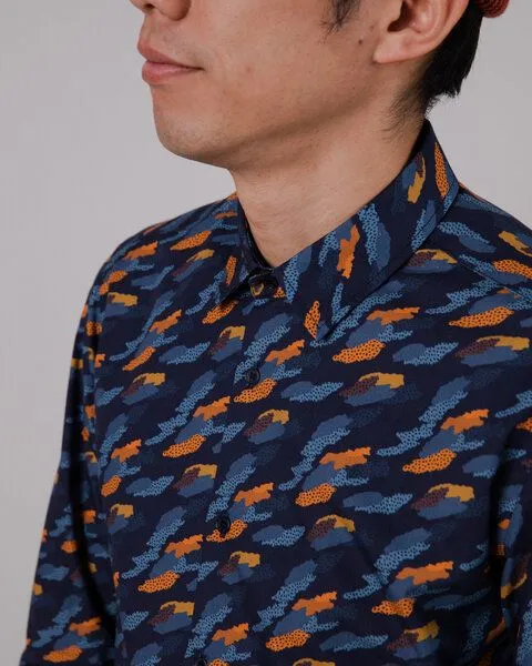 Brava Fabrics Brava Fabrics Ucon Palma Regular Shirt Navy – Produktbild 2 von 4