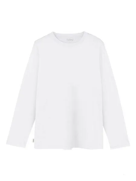 FUXBAU FUXBAU Männer Basic Langarmshirt, Weiß, – Produktbild 3 von 4
