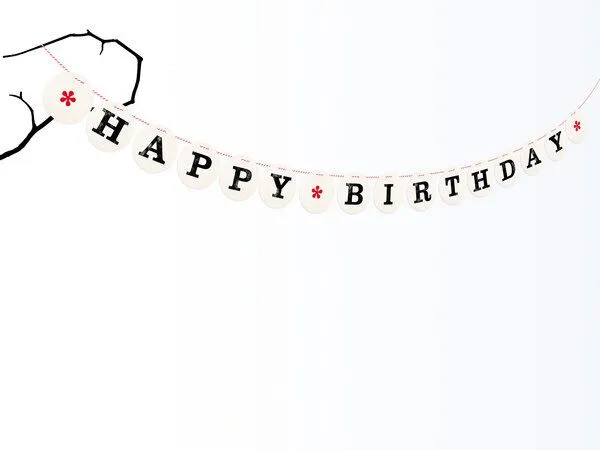 renna deluxe renna deluxe HAPPY BIRTHDAY Girlande – Produktbild 1 von 3