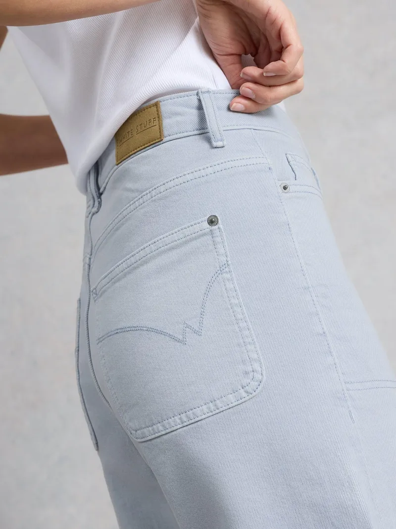 White Stuff 7/8-Jeans Tia mit weitem Bein - 34/R, Hellblau, – Produktbild 3 von 4