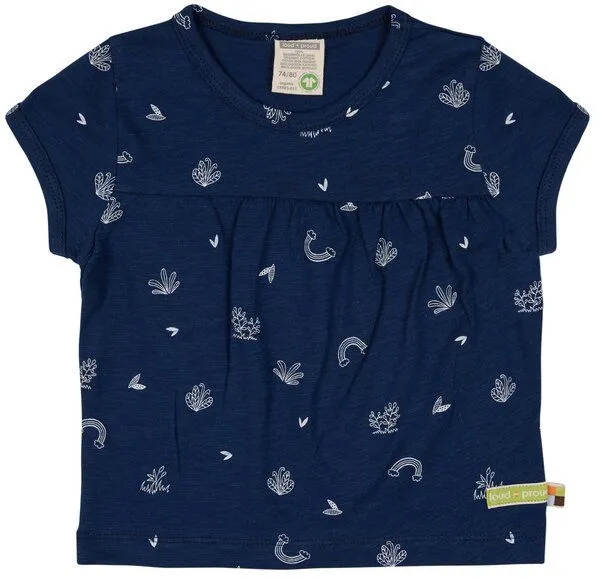 loud + proud loud + proud Babys & Kinder Tunika Slub Jersey mit Druck, GOTS-zertifiziert, Ultramarin(blau), – Produktbild 2 von 2