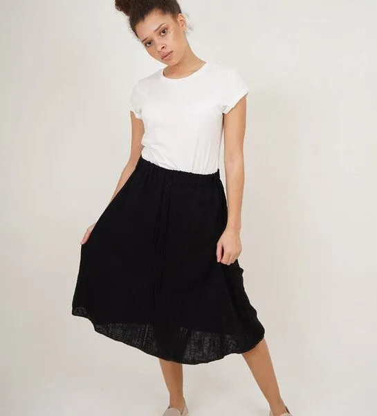 Lena Schokolade Lena Schokolade Musselin Rock aus Bio-Baumwolle, Schwarz, – Produktbild 4 von 4