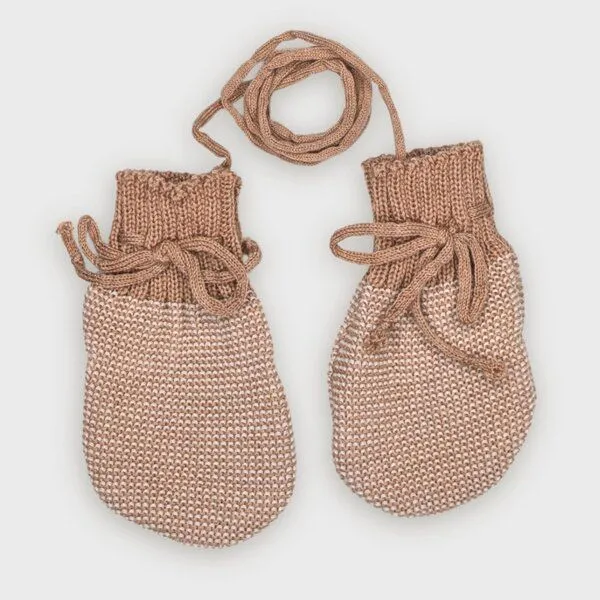 Disana Disana Strick-Handschuhe bio Merinowolle, Karamell-natur, – Produktbild 1 von 3