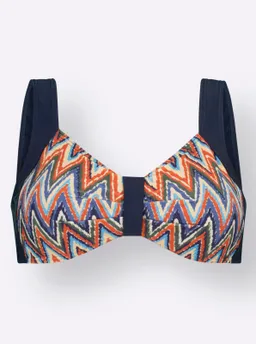 feel good Bikini-Oberteil marine-bunt-bedruckt – Produktbild 1 von 1