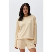 People Wear Organic People Wear Organic Sweatshirt, uni, Bio-Baumwolle, Marzipan, – Produktbild 1 von 1