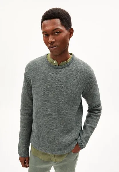 ARMEDANGELS ARMEDANGELS TOLAA Herren Pullover aus Bio-Baumwolle, Space steel-grey green, – Produktbild 1 von 4
