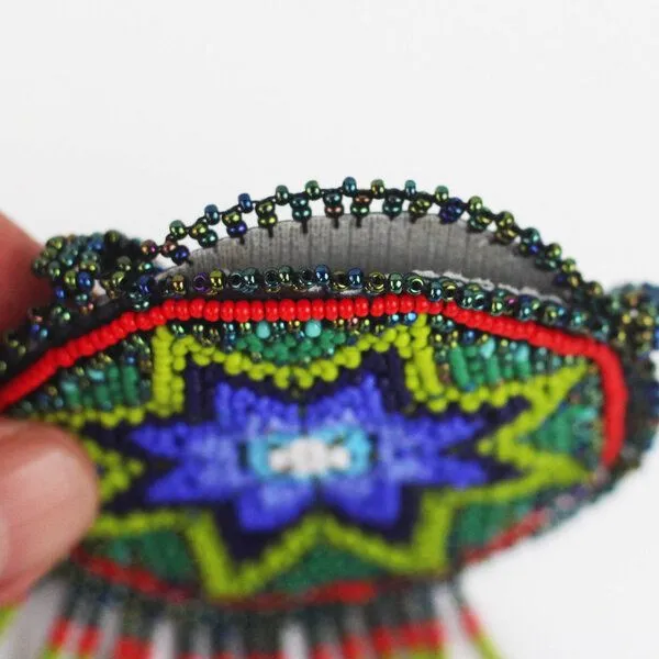 Mitienda Shop Mitienda Shop Huichol Halskette Damen | Retro-Schmuck, Grün/blau, – Produktbild 2 von 4