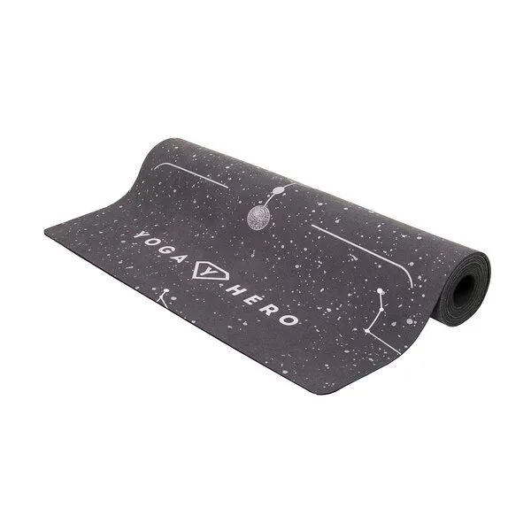 Yoga Hero Yoga Hero Yogamatte Classic 3,5mm mit Tragegurt, Space alignment (blau), – Produktbild 3 von 4