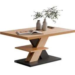 Casaria® Couchtisch Detroit Holz/Grau 90x60x45cm – Produktbild 1 von 1