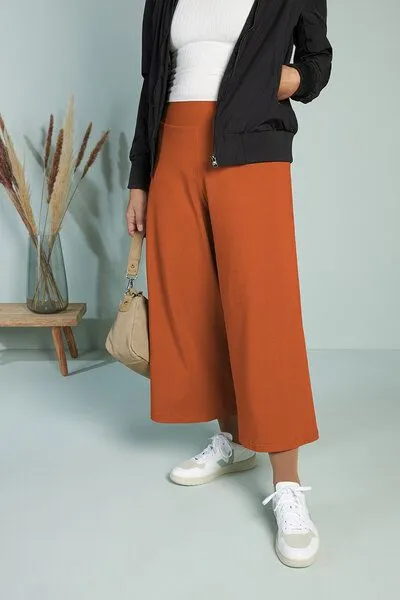 La Gitana La Gitana Culotte Hose Damen Bio-Baumwolljersey nachhaltig – „Loah“, Terracotta, – Produktbild 3 von 3
