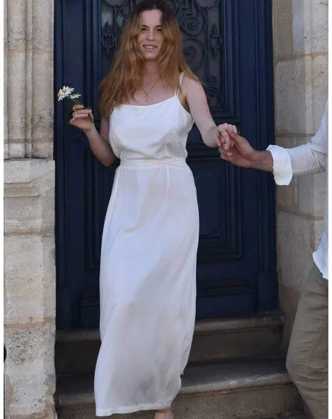Aatise Aatise Langes Cocktailkleid rückenfrei mit Wickeleffekt Zino, Weiß, – Produktbild 2 von 4