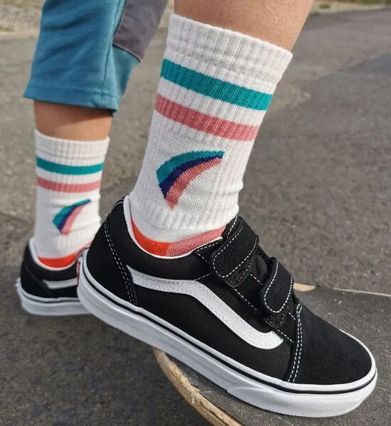 Fräulein Prusselise Fräulein Prusselise Sportsocke Regenbogen Tennissocke, bunt gemustert – Produktbild 3 von 4