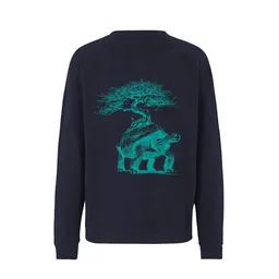 HANDGEDRUCKT HANDGEDRUCKT "Lange Reise" Unisex Sweatshirt aus reiner Biobaumwolle (kbA) – Produktbild 1 von 1