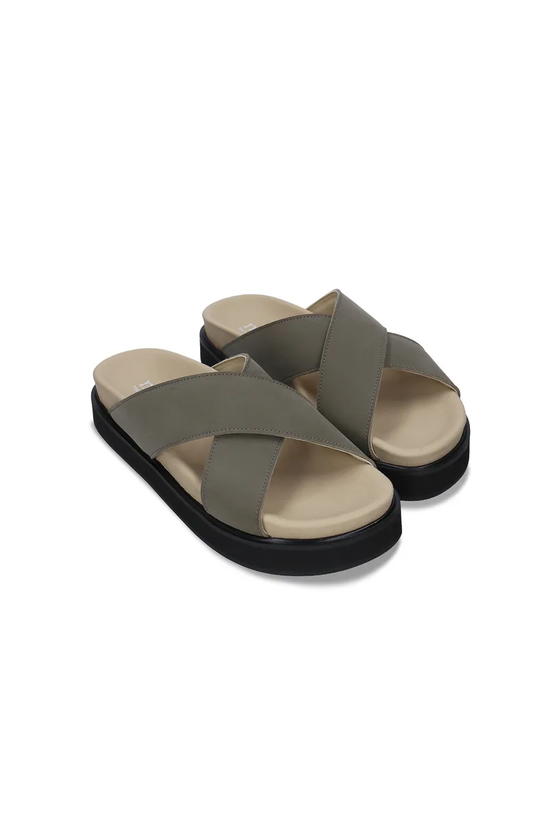 NAE NAE Damen vegan Sandalen Davu Grün, Beige, – Produktbild 1 von 2